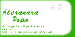 alexandra popa business card